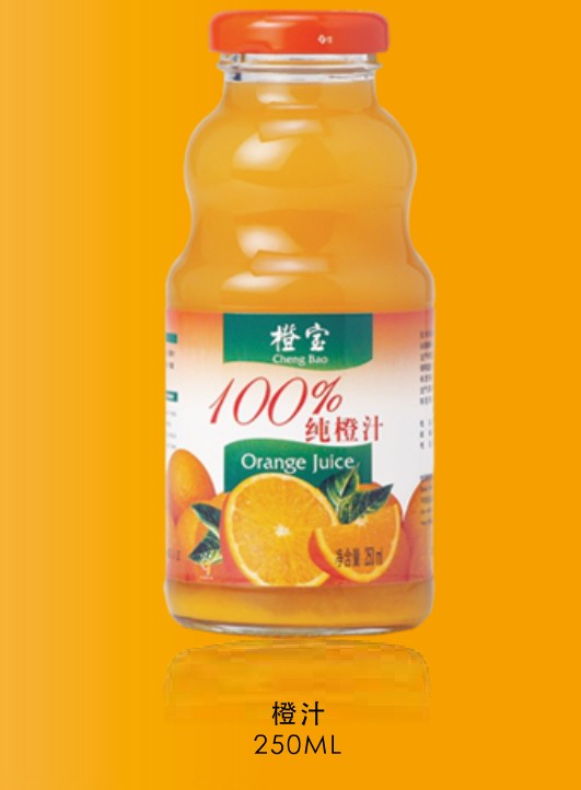 橙宝250ml装/果汁100%果汁常温果汁/橙汁/西柚/苹果/蕃茄