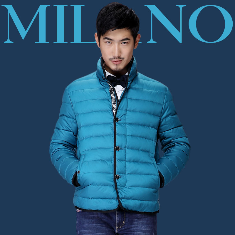设计师原创短款修身羽绒服冬装新款男韩版潮流男士夹克式加厚外套