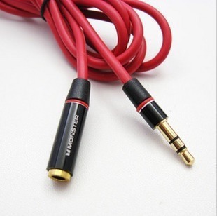 高档耳机延长线3.5mm音频线公对母1.2镀金线材 电脑手机MP3连接线
