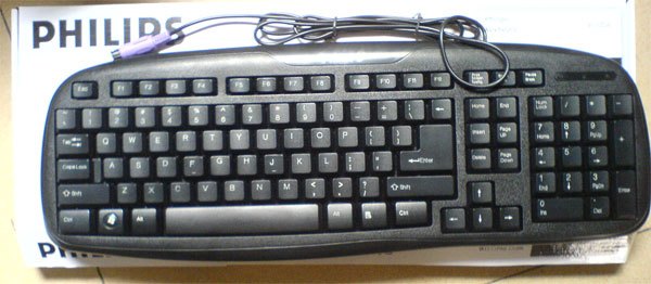 飞利浦键盘 philips K251圆头PS2接口键盘 台式机键盘 大键盘
