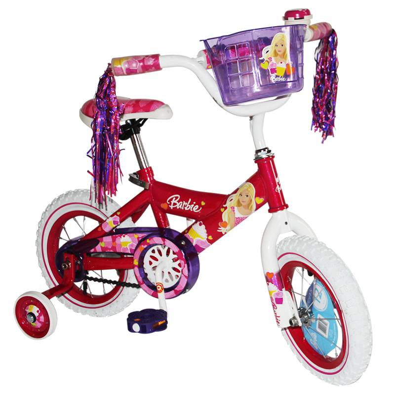 出口原单美泰芭比BARBIE儿童自行车 幼儿单车12寸粉红女孩童车