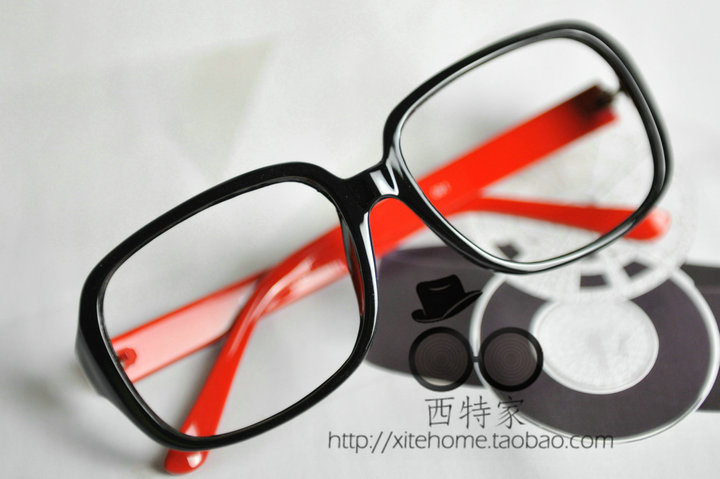【西特家】眼睛框大非主流男女/无镜片/复古板材全框眼镜框架 091