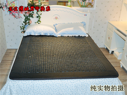 玉生缘 玉石床垫黑绿玉墨绿玉六角玉高档双人床垫 1.5米双温控