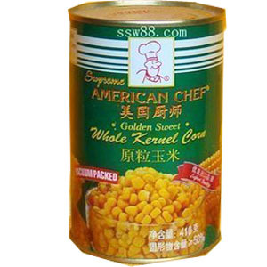 玉米粒美国厨师 甜玉米粒罐头410g比萨沙拉甜点玉米烙 厨师长推荐