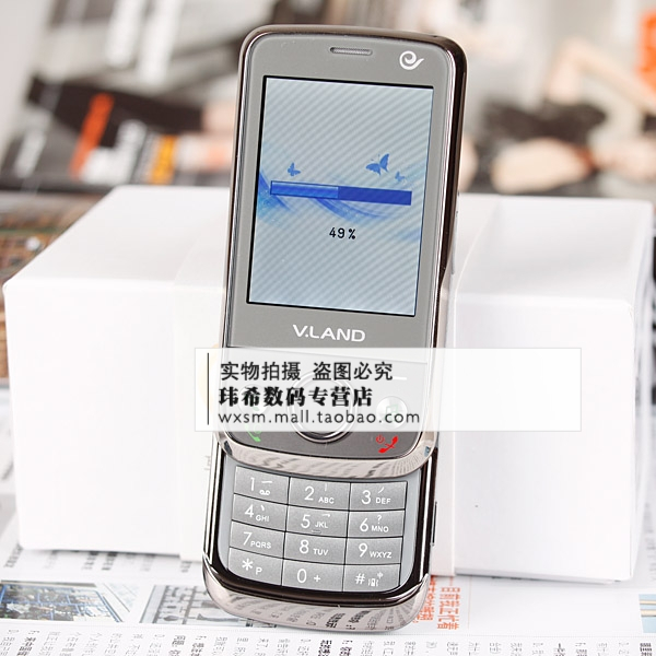 V．Land/葳朗 VD680 CDMA/GSM 时尚滑盖双模手机 黑 灰 金 三色