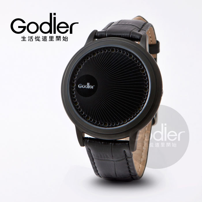 香港godier高的尔品牌 黑钢 LED手表触屏男表运动男手表 男 W0017