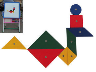 磁性七巧板拼图 可用于磁性儿童画板