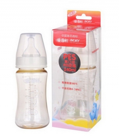 爱得利 A69 宽口径 PES 奶瓶 不含双酚A 婴儿奶瓶 耐高温 240ml