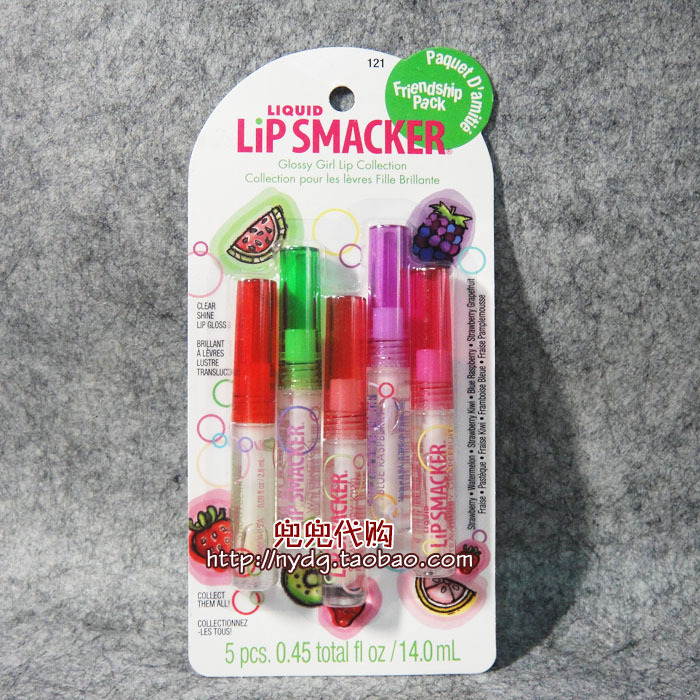 美国 Lip Smacker Liquid 经典果味透明唇彩套装 14ml