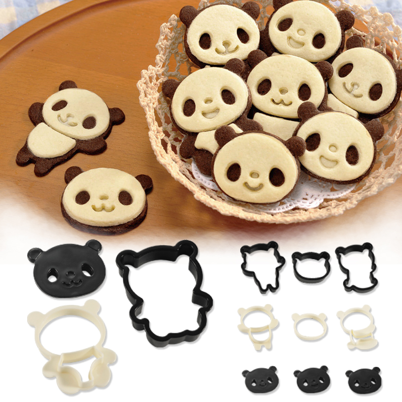 日式DIY烘焙工具 蛋糕点面包蛋挞可爱熊猫曲奇饼干模具 烘焙套装