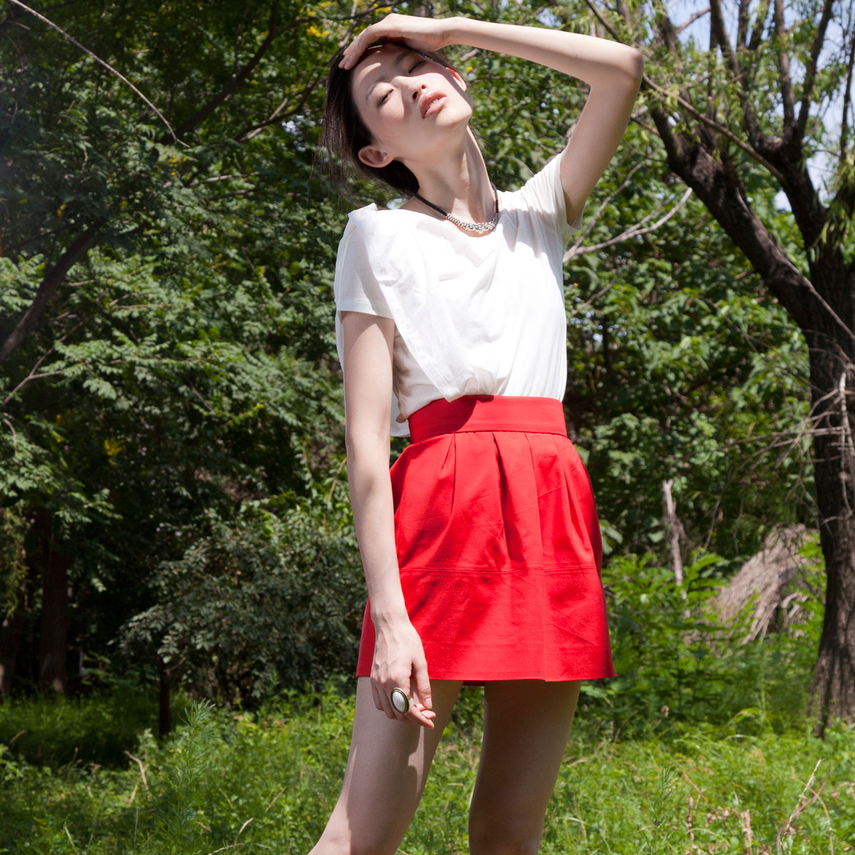 【自觉】2011夏 女款中腰可爱时尚短裙 A形蓬蓬半身裙