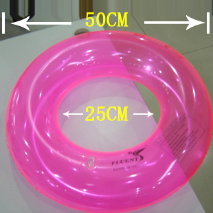 学习游泳儿童游泳圈救生圈救生圈玩具 红色透明（3-12岁）