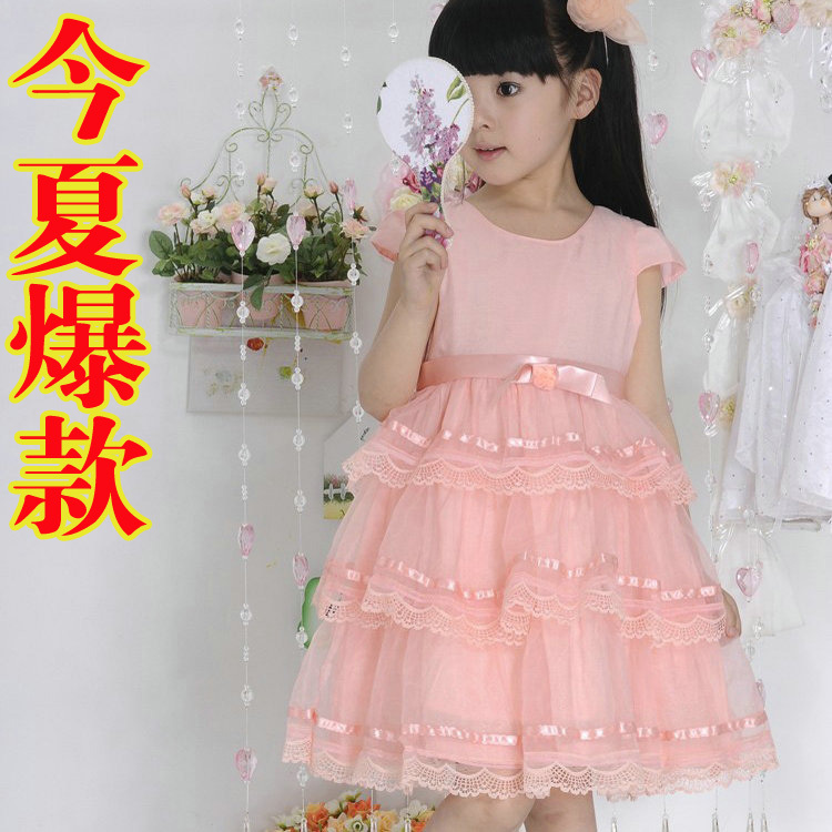 要要女童连衣裙个性公主裙夏季2011日韩版短袖连衣裙子儿童装纱裙