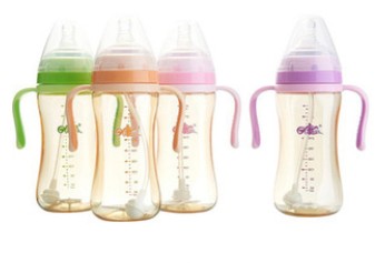 日康 婴儿宽口吸管奶瓶 手柄PPSU奶瓶190/300ML RK5005/RK5006