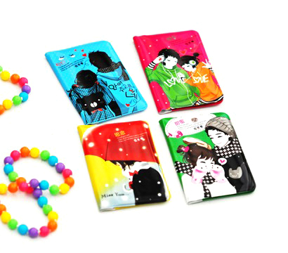 淘金币日韩流行可爱卡通情侣磁卡套4个装\卡包 多功能银行卡册4个