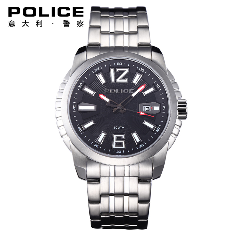 意大利POLICE正品潮流时尚立体表盘运动男士手表PL.13896JS 02M