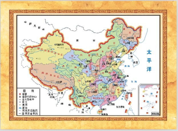 精准100%印布 印花十字绣 我心中华中国地图 客厅大幅新 包邮促销图片