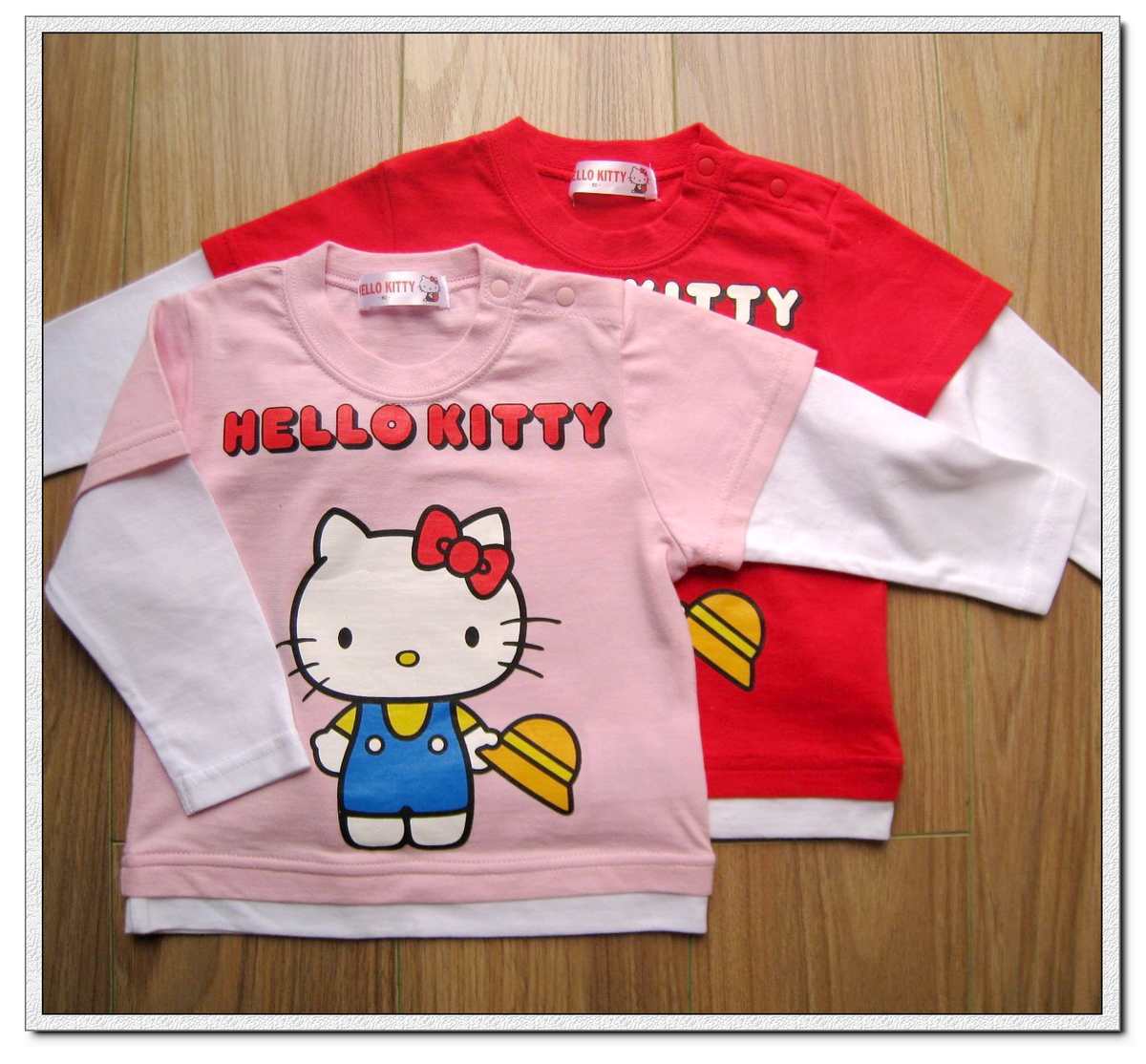 春款西松屋Hello Kitty 女童装长袖T恤/打底衫/宝宝T恤 2色入