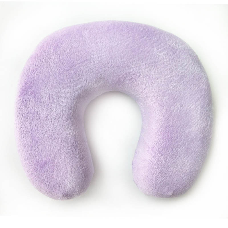 思侬特价保健枕头 u型护颈枕治颈椎病靠枕记忆乳胶橡胶枕头浅紫色