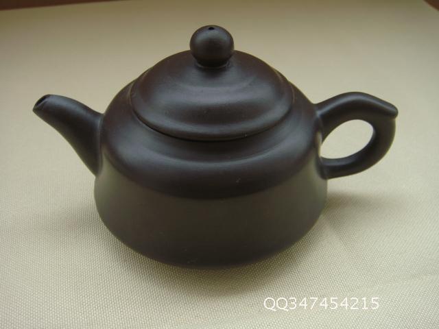 钟型紫砂茶壶 黑 可容100ML水
