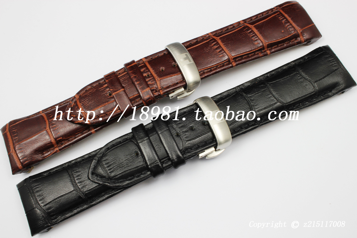天梭 Tissot 1853 T035 酷图系列 手表表链 真皮 皮带 表带 23mm