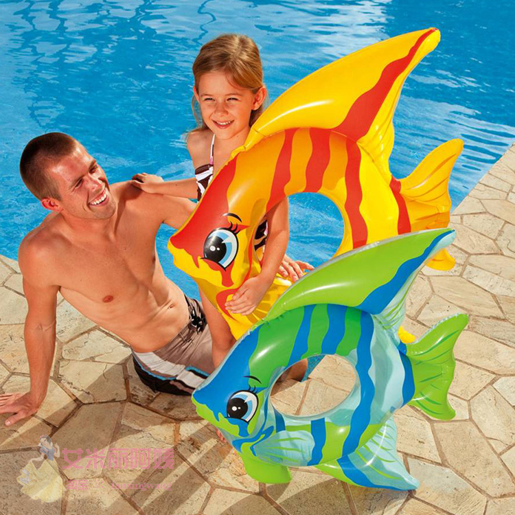 2011最新泳具美国原装正品㊣INTEX热带鱼泳圈儿童游泳圈 救生圈