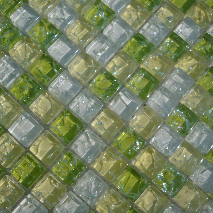 【BRT/玻瑞特】玻璃马赛克　冰裂马赛克　绿色　马赛克瓷砖