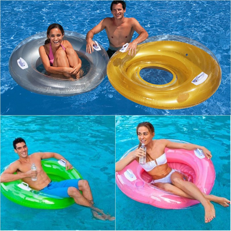 包邮正品INTEX58883充气游泳坐圈 坐式浮排成人浮床水上沙发气垫