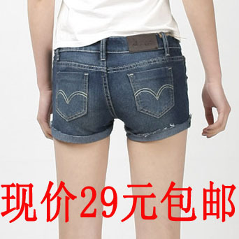 特价29元包邮2011新品新款热裤牛仔裤低腰浅蓝色牛仔短裤女K004