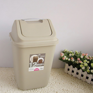 飞达三和手拎磨砂手提厨房卫生间垃圾桶摇盖垃圾桶G1680 12L大号