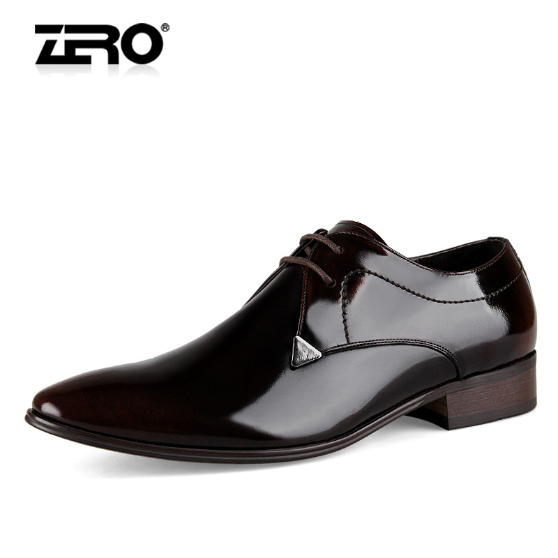 Zero/零度 英伦男士正装皮鞋 高端商务休闲皮鞋尖头真皮男士皮鞋