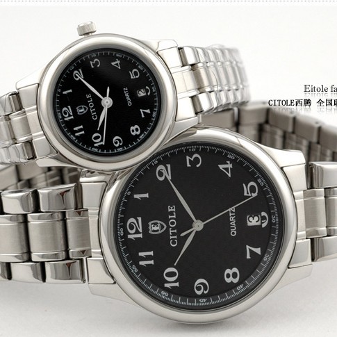 法国 正品西腾CITOLE手表 防水 超薄钢带 男 女 情侣对表ct5014