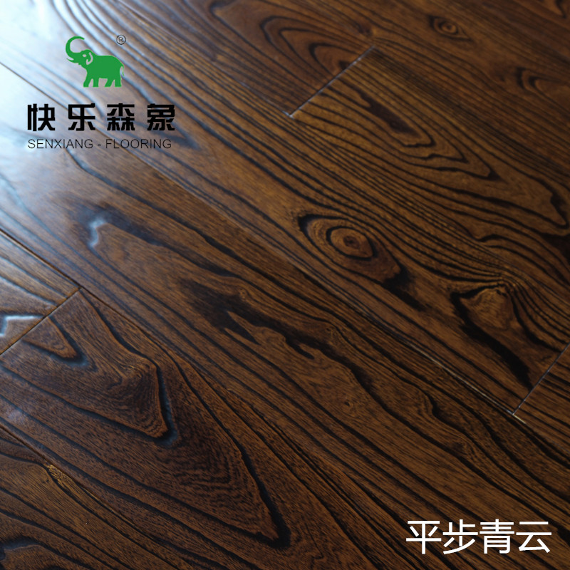 快乐森象地板 纯实木复合地板 15mm 同步大浮雕 健康环保地暖地板