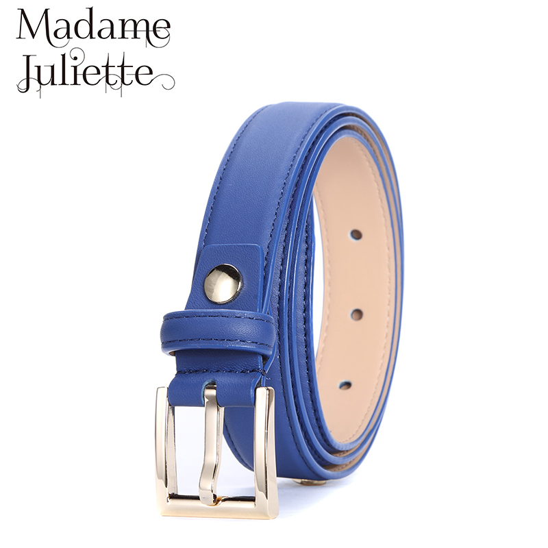 正品Madame Juliette欧美时尚风 女士个性柳钉蓝色细腰带