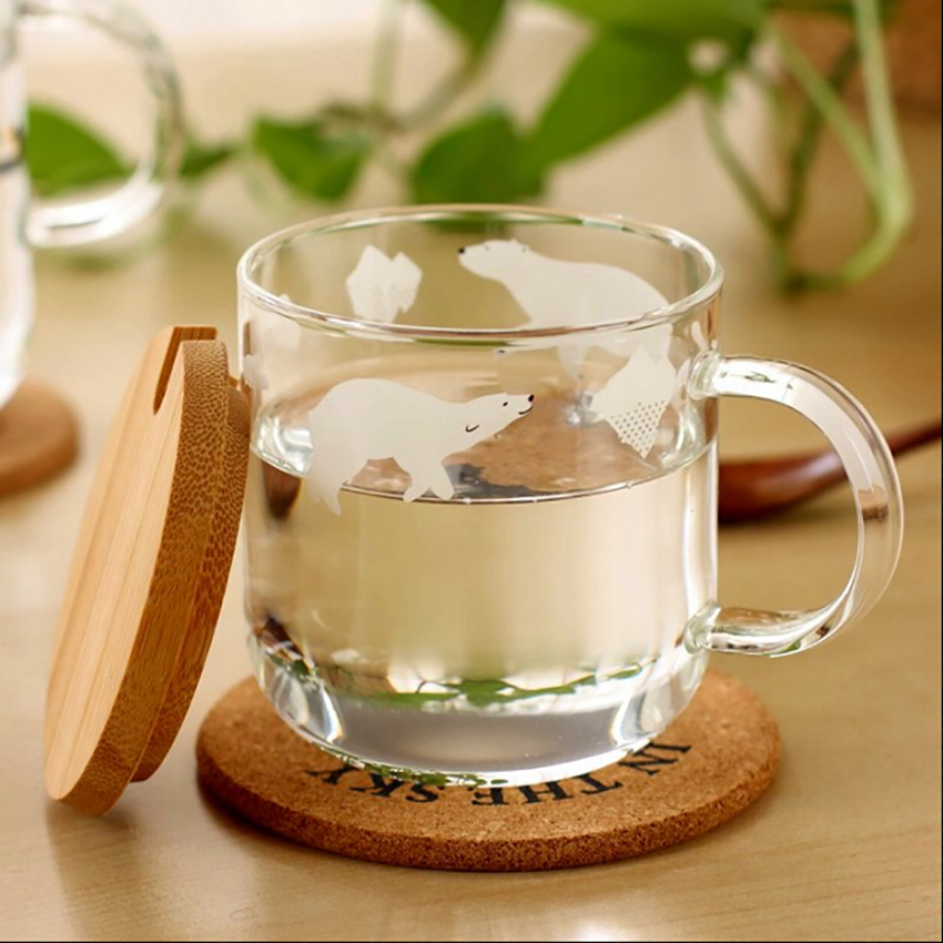 创意经典透明玻璃杯耐热咖啡情侣牛奶杯子 水杯 马克杯 带盖勺子