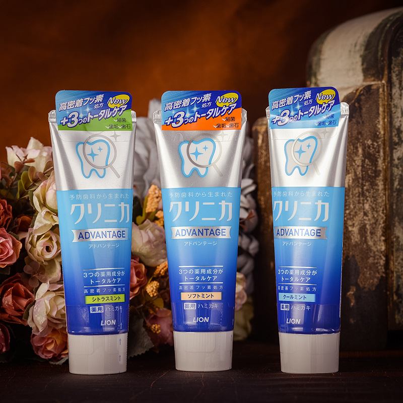 日本LION/狮王CLINICA洁净防护牙膏除垢美白防口臭130g单只价
