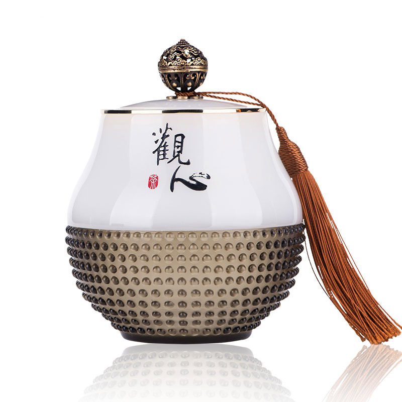高端中秋节礼品商务定制实用纪念品送老师长辈领导客户琉璃茶叶罐