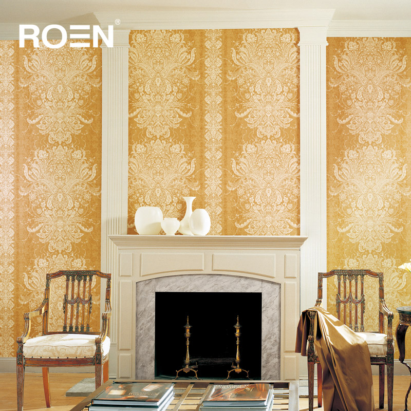 ROEN柔然壁纸 进口布浆纤维欧式新古典 客厅卧室背景墙纸RN210185