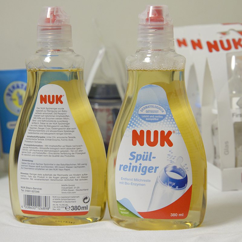NUK奶嘴奶瓶蔬果专用消毒洗涤剂纯天然植物洗配方380ml德国原装