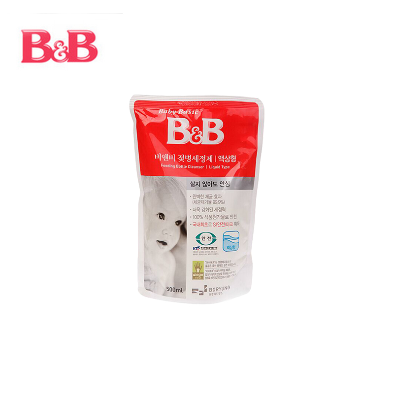 韩国保宁B&B BB奶瓶奶嘴液体型清洁剂清洗剂瓶装 500ml