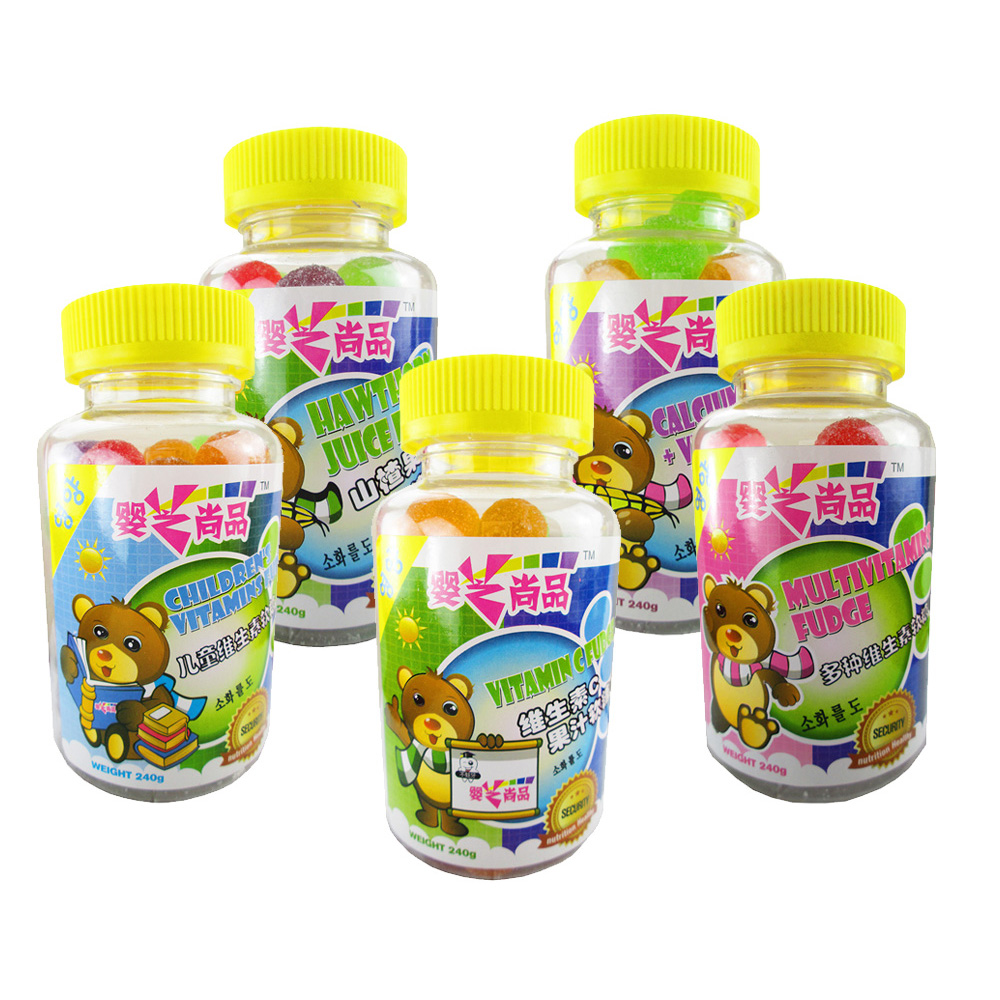 儿童维生素果味软糖 复合矿物质 240g 5种口味橡皮糖