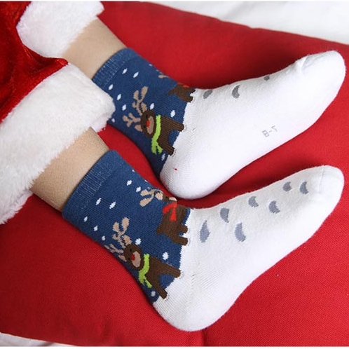 童装2015秋冬新款毛圈加厚儿童圣诞中筒袜中性冬季袜子