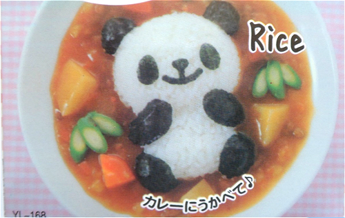 卡通熊猫多功能饭团三明治模具 带表情模多用熊猫饼干模具套装