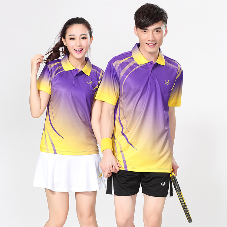 羽毛球服套装男女款网球服运动比赛队服速干团购印制球服裙裤球衣