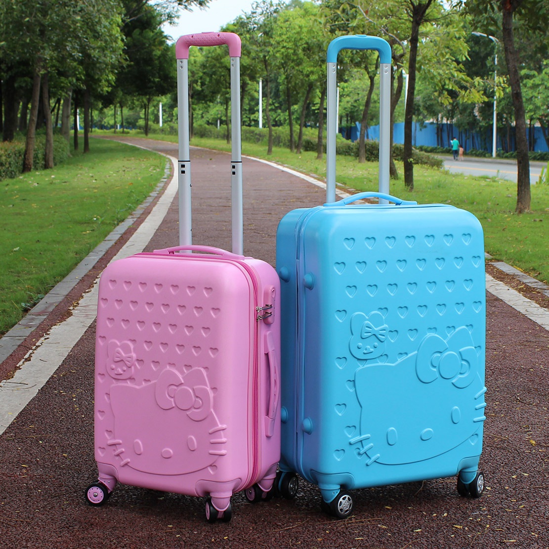 韩国可爱万向轮旅行箱Hello kitty拉杆箱男女学生行李箱子20寸24