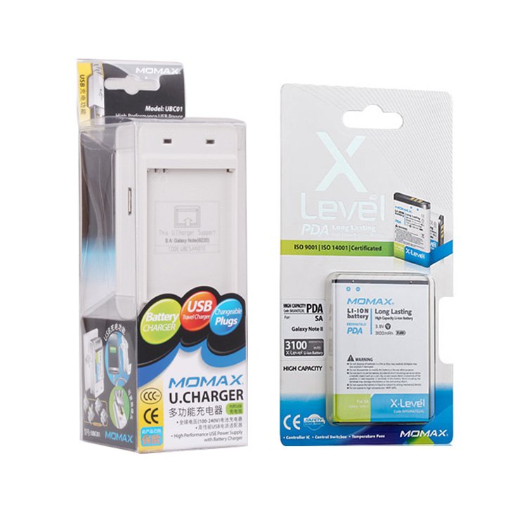 MOMAX三星N7100电池 N7108电池 N7102 N719 Note2电池充电器套装