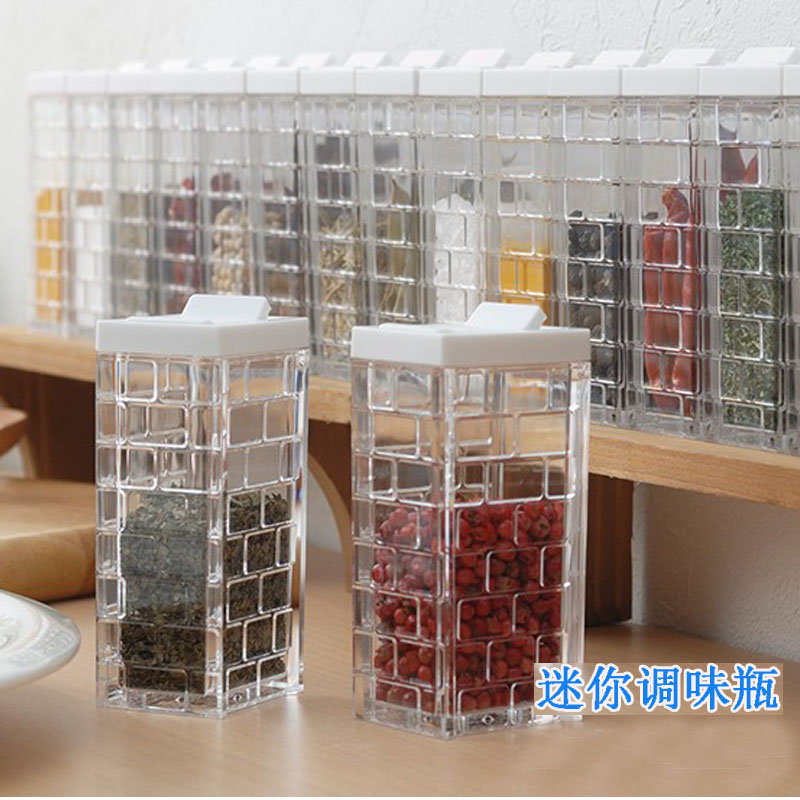 日本进口 INOMATA调味瓶 调味料罐 迷你透明厨房胡椒调料盒收纳盒