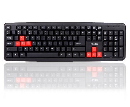 包邮特价出口欧美键盘有线笔记本台式电脑外接机械手感游戏键盘