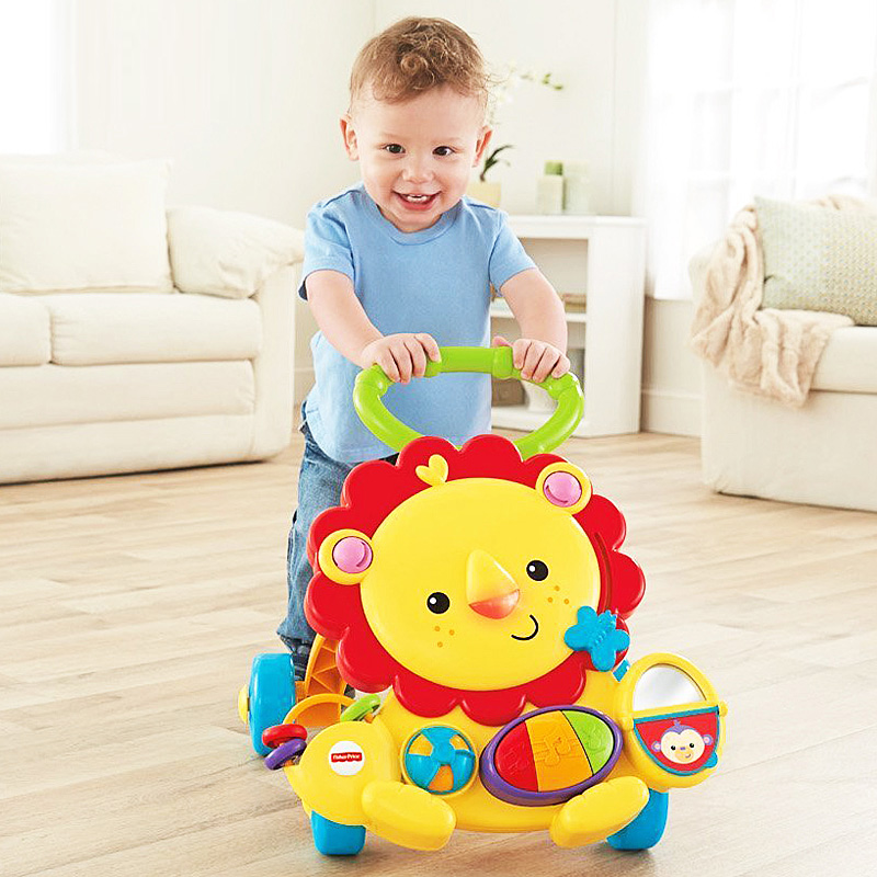 美泰费雪婴儿玩具狮子学步车手推车宝宝助步车多功能学步推车礼物