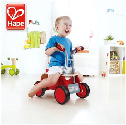 德国Hape 热力踏行车 宝宝益智启蒙 学步车滑行车木质儿童玩具